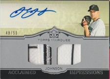 Josh Johnson 2011 Topps Marquee Acclaimed Impressions auto card AID-19 /50