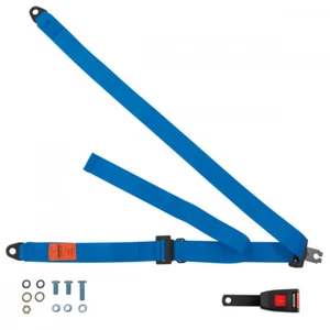 Front Static Seat Belt For Nissan Cabstar Van 1988 Shape Blue - Bild 1 von 6