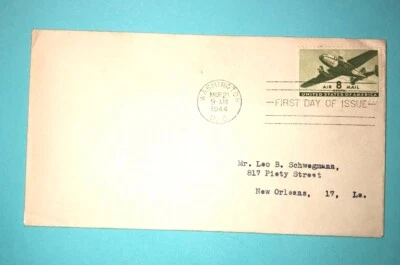 US Stamps FDC Twin Motored Transport Plane -#C26 - Image 1 of 2