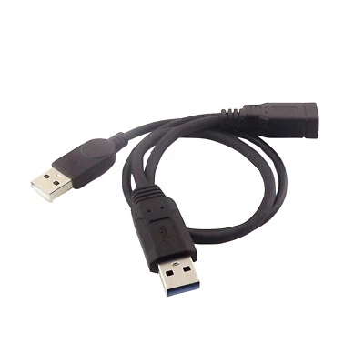 1pc USB 3.0 A Female to Dual USB Male 2.0 and 3.0 Charging Data Y Splitter Cable - Image 1 of 4