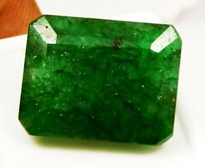 Natural 25.35 Ct Emerald Cut Colombian Green Emerald Loose Gemstone 