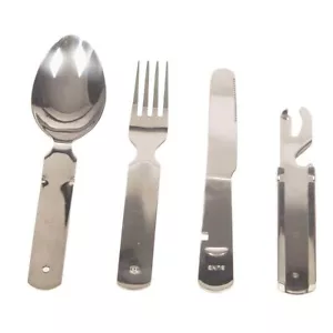 FEM BW Essbesteck 4-teilig Bundeswehr Campingbesteck Feldbesteck besteck Messkit - Bild 1 von 1