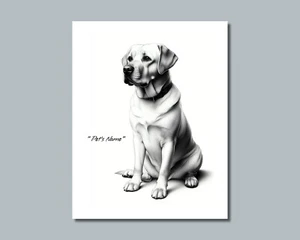 Personalized LABRADOR RETRIEVER Pet Print Photo DOG'S NAME Picture 8x10 11x14 P4 - Picture 1 of 10