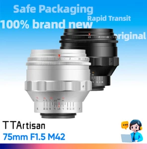 TTArtisan 75mm F1.5 Full Frame Swirly Bokeh All-metal Construction M42-mount - Picture 1 of 22