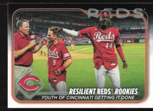 2024 Topps #133 Resilient Reds Rookies: Youth of Cincinnati Cincinnati Reds - Imagen 1 de 2