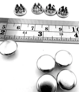 Enchufe de tapa de orificio, se adapta a orificio redondo de 1/4", tapa de acero niquelado - Imagen 1 de 12