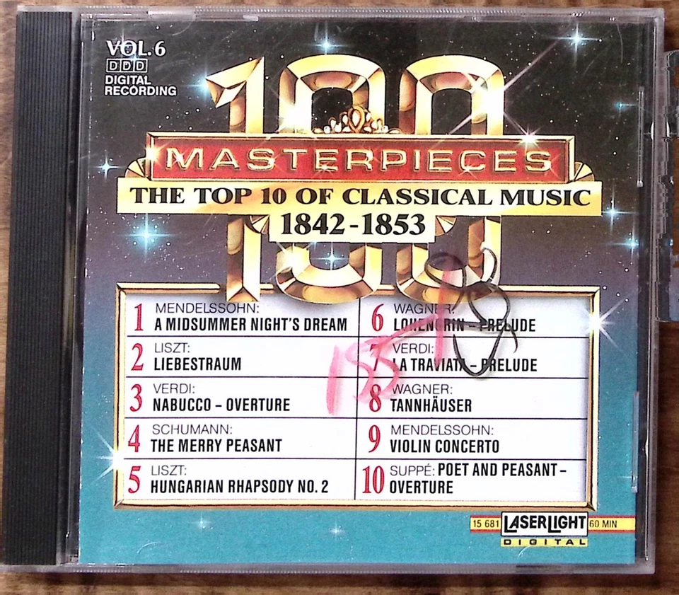 THE TOP 10 OF CLASSICAL MUSIC 1842-1853 VOL 6 LASERLIGHT EXC  CD 3339 Foto 1 de 3
