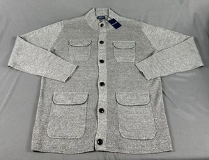 Peter Millar Sweater Jacket Crown Crafted Avignon XL Gray Linen MSRP $350 - Picture 1 of 7