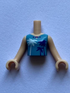 LEGO Torso Mini Doll Girl Medium Azure Purple Palm Trees FTGpb109c01 frnd207 - Picture 1 of 1