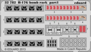 Kit détaillage supports bombes pour B-17G 1/32 Eduard 32782 pour kit HK Models - Photo 1/1