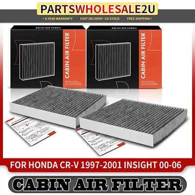 2x Filtro de Ar de Cabine com Carbono Ativado para Honda CR-V 1997-2001 Insight 00-06 - Imagem 1 de 4
