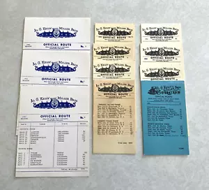 Al G. Kelly and Miller Bros Circus Route Cards 1963 11 Cards - Picture 1 of 11