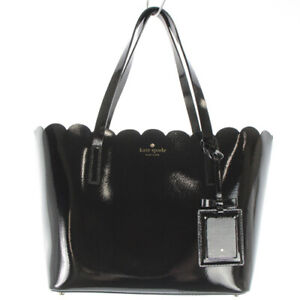 Kate Spade Lily Avenue Patent Tote Bag Handbag Logo Black Pxru7065 /Sr2