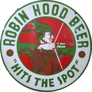 Vintage Robin Hood Beer Ad Reproduction Metal Sign FREE SHIPPING - Picture 1 of 1