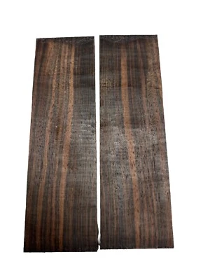 Macassar Ebony Knife Scale 5x1-1/2x3/8 Turning Bookmatched Set- Free US Shipping - Image 1 of 4