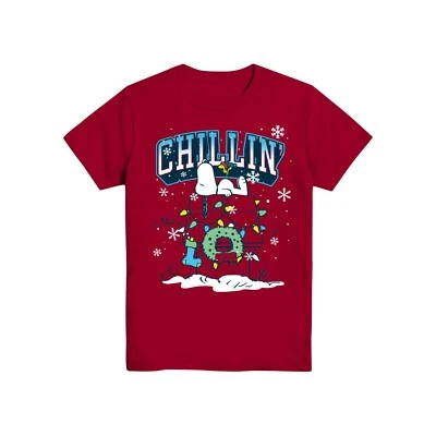 Snoopy Christmas Boys Graphic Crew Neck Short Sleeve T-Shirt Size L (10/12) - Image 1 of 4