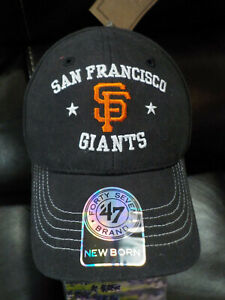 NWT Newborn Size San Francisco SF Giants Hat MLB Baseball Elastic Back