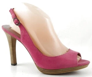 $195 LUXURY REBEL CHITA Fuchsia Pink Suede Designer Slingbacks Sandals 10 EUR 41 - Picture 1 of 4