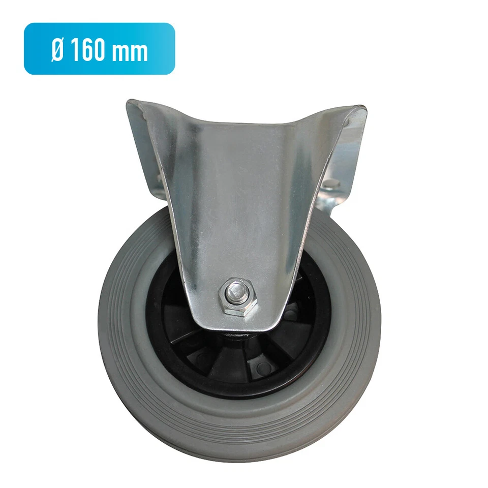 Bockrolle  mit Halterung | Ø 160 mm | für Rollbretter | Lenkrolle | Ersatzrolle  - Bild 1 von 1