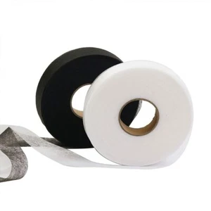black/White Double Sided Sewing Accessory Adhesive Tape Cloth Apparel Fusible In - Picture 1 of 9