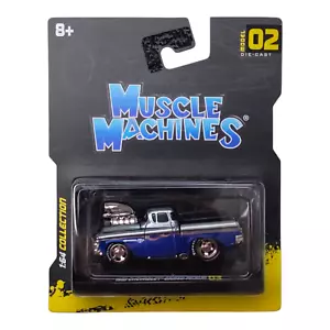 MUSCLE MACHINES 1955 Chevrolet Cameo Pickup Truck 1:64 Collection Model 02 2021 - Picture 1 of 2