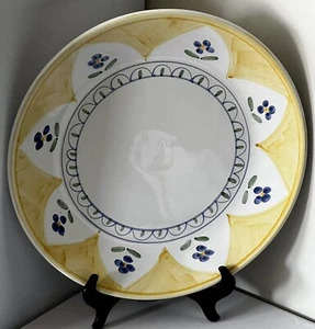 Williams-Sonoma Large Floral Platter 14” Excellent Used Condition Made in Italy - Picture 1 of 3