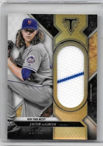 JACOB DeGROM 2017 TOPPS TRIBUTE LARGE PINSTRIPE GAME USED JERSEY#16/36 METS - Picture 1 of 1