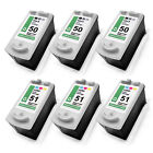 6x Ink 3+3 XL for Canon Pixma MP-170 MP-180 MP-150