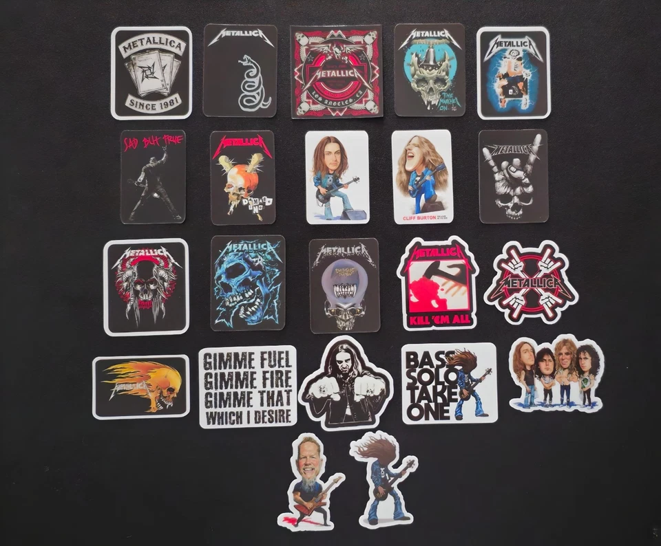 Metallica Vinyl Stickers Heavy Metal Band Kill' Em All Cliff Burton Black Album - Image 1 of 1