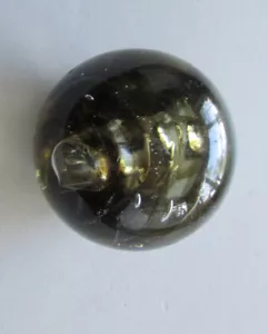 VERY NICE BLACK SPIRAL BLOWN GLASS PAPERWEIGHT 2.5' X 2.5" - Picture 1 of 3