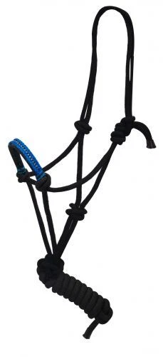 Halter de cuerda con nudo de vaquero nariz de diamante talla caballo Showman con plomo de 7' Foto 1 de 1