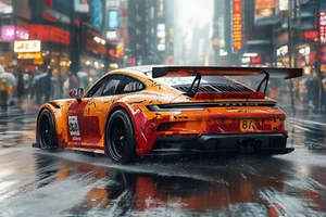 🏁 Porsche Car Art Print 1 of 25 💎 Signed + COA | Giclée | 36x24" Museum V4 - Picture 1 of 7