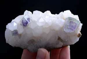 121g Natural Window Purple Fluorite Crystal Mineral Specimen/Yaogangxian China - Picture 1 of 12