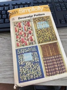 Simplicity 5551 Cafe Curtain One Size Uncut 1973 Vintage - Picture 1 of 2
