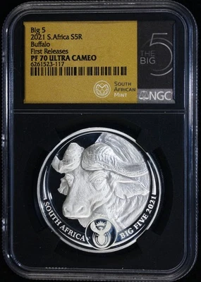 Big 5 2021 S.Africa S5R Buffalo First Releases PF 70 ULTRA CAMEO - Image 1 of 4