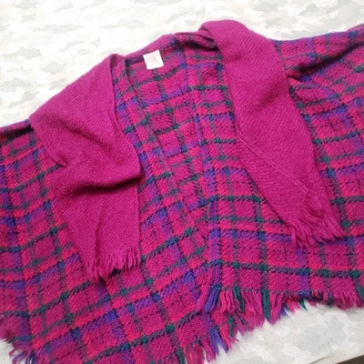 Vintage Boyne Valley Weavers Cardigan Sweaters Womens One Size Purple Open Front - Image 1 of 4
