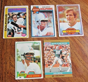 Bob Griese Lot 5 verschiedene Trading Cards NFL Football Miami Dolphins - Bild 1 von 2