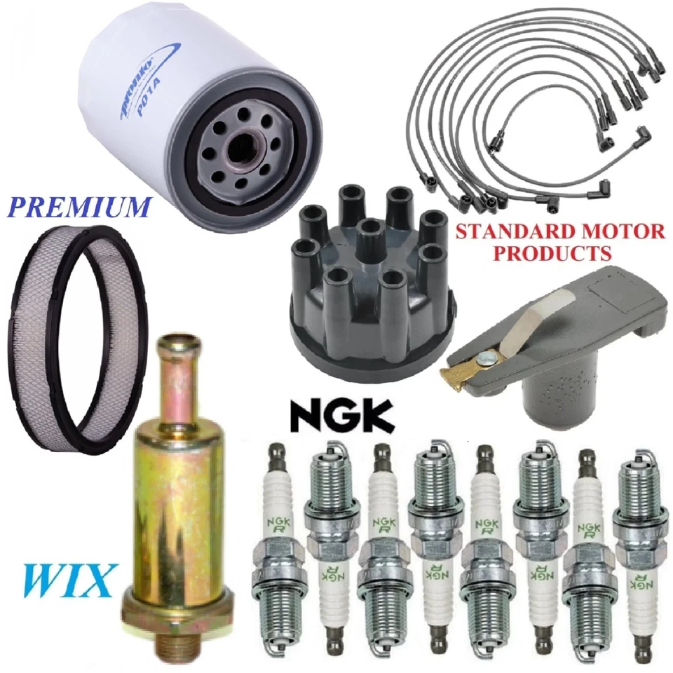 Tune Up Kit Filters Cap Wire Spark Plugs For FORD MAVERICK V8 5.0L 1972-1974 - Image 1 of 1
