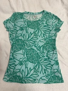 Lilly Pulitzer Top Grün Ananas Design Damen Gr. L - Bild 1 von 4