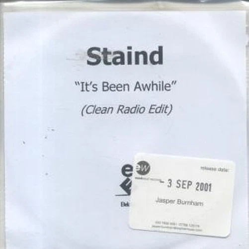 Staind It's Been Awhile CDr UK Elektra 2001 Clean Radio Edit CD-R Promo In - Bild 1 von 1