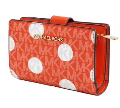 Michael Kors portemonnaie geldbörse Geldbeutel Jet set travel bifold Red Clay - Bild 1 von 4