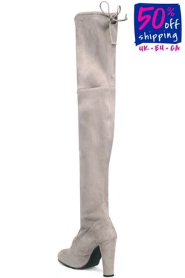 RRP€854 STUART WEITZMAN Leather Over The Knee Boots US9 UK6.5 EU39.5 Pull On n - Image 1 of 4