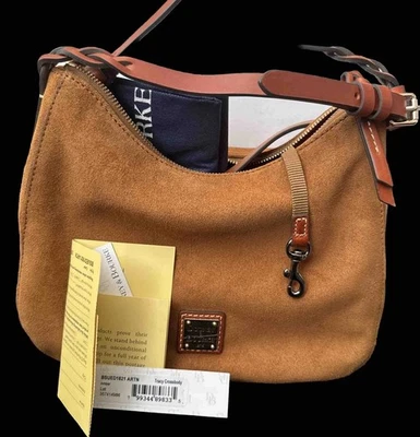 Dooney & Bourke Amber Suede Tracy Crossbody w/Adjustable Strap- NWT - Image 1 of 4