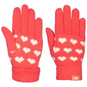 Trespass Girls Kids Gloves Heart Print Soft Touch for Winter Mary - Picture 1 of 10