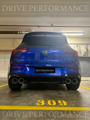 4” STAINLESS STEEL SAND BLASTED AKRAPOVIC EXHAUST TIPS VW GOLF R MK7 7.5 MK8 8.5 - Image 1 of 4