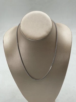 Collar Micro Tenis GLD Unisex 18 Pulgadas Chapado en Oro Blanco 14K/Piedras Circonita Foto 1 de 4