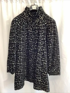 Roman Black & Grey Funnel Neck Coat Size Large - Picture 1 of 4