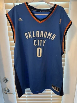 Adidas NBA Oklahoma City Thunder Player Jersey 2XL Russell Westbrook 0 Swingman - Image 1 of 3