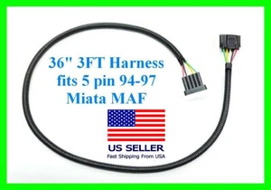 3FT 94-97 fits Miata 1.8L MAF Extension Harness Mass Airflow Sensor Connector - Bild 1 von 2