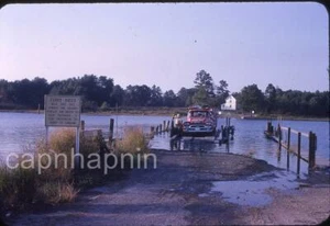 Tiny Ferry Brings Truck Across Wicomico River MD Maryland Vtg 1961 Slide Photo - Picture 1 of 1